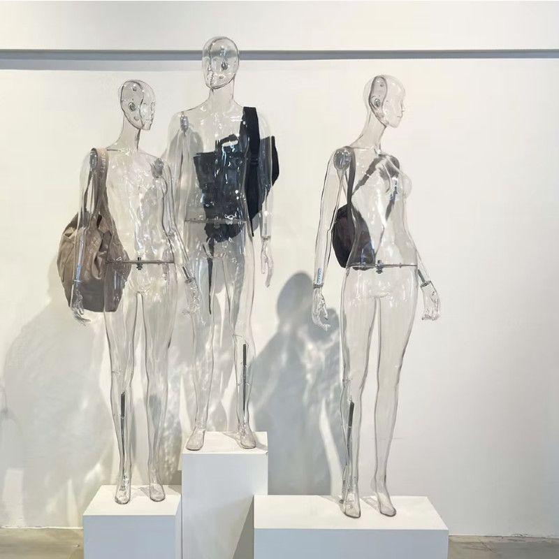 Mannequin vitrine homme transparent recyclable : Mannequins vitrine