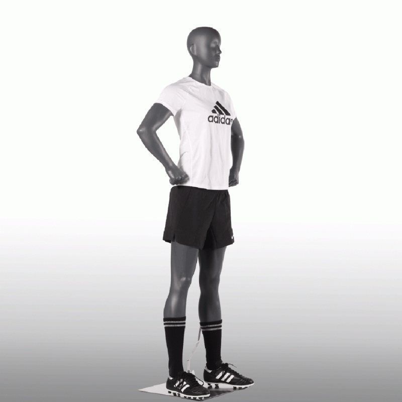 Mannequin de sport homme, football, gris, pose 322 - RETIF