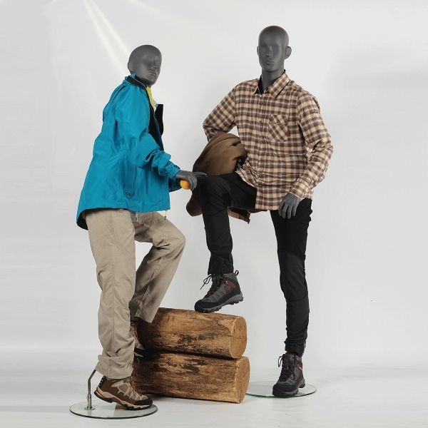 Image 2 : Mannequin vitrine femme gris (RAL ...