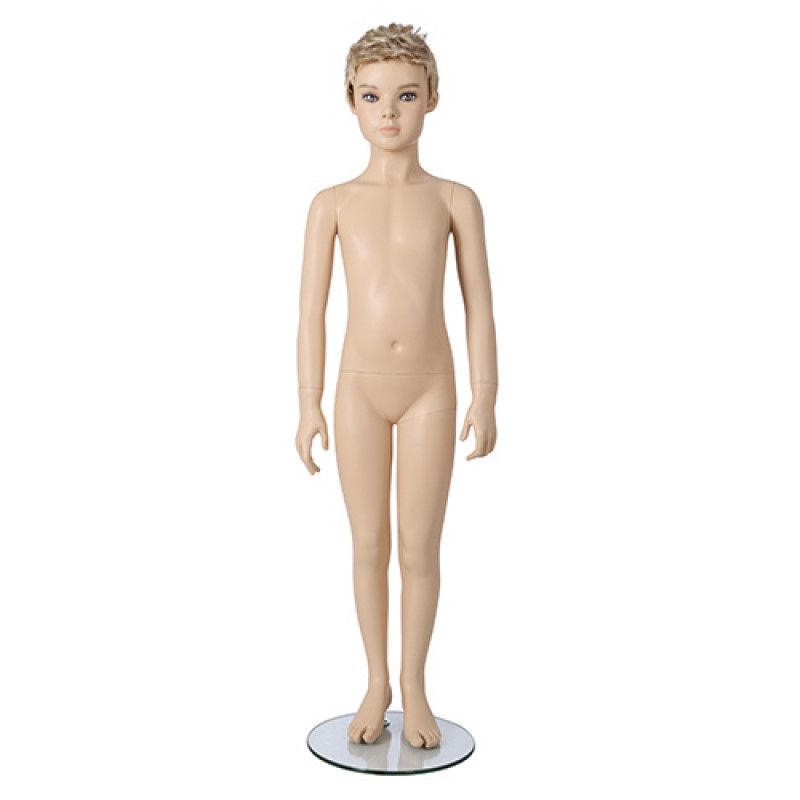 Mannequins de vitrine enfant cheveux sculpt&eacute;s : Mannequins vitrine