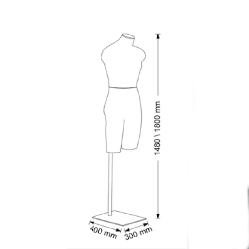 Image 1 :  Manliche Schaufensterpuppenbuste mit Metallverschluss.