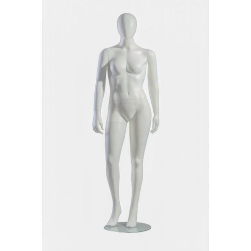 Matte white plus size mannequin 40/42 : Mannequins vitrine