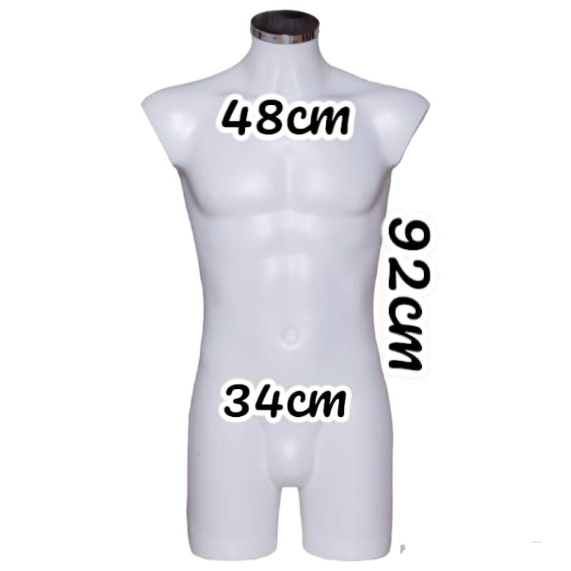 Image 1 : Male bust pvc silver finish ...