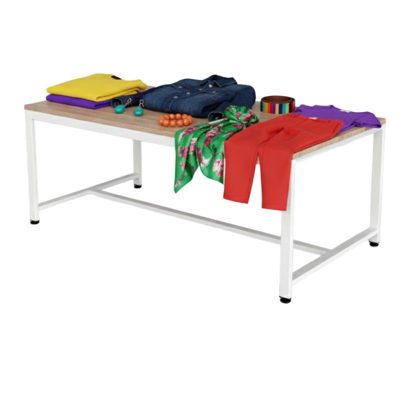 Image 1 : Mesa expositora compacta de metal ...