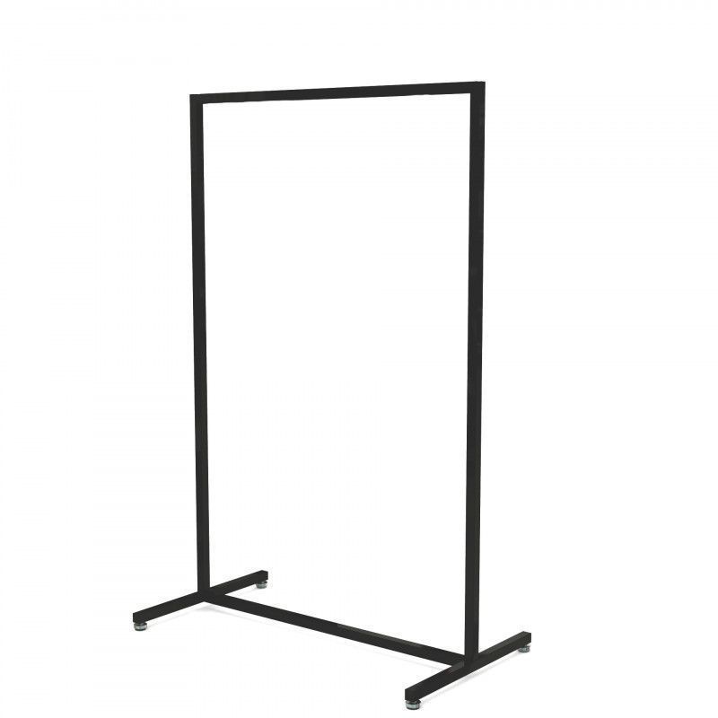 Metal clothing rail 90 cm black finish x 155cm : Portants shopping