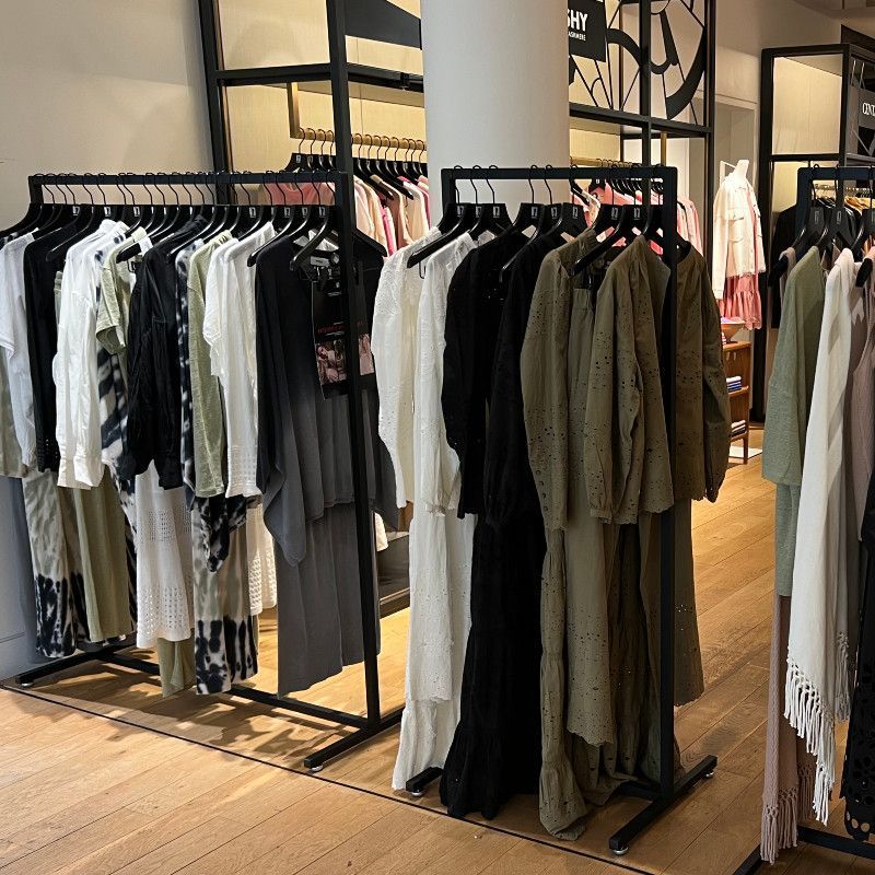 Image 3 : Black clothing rail for stores ...