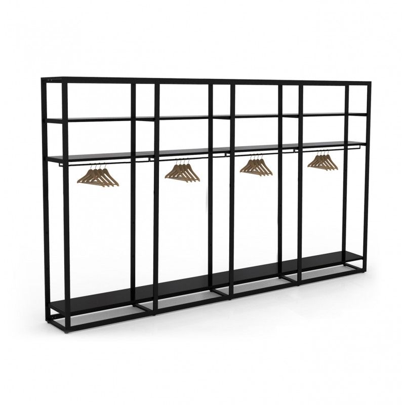 Metal shelving unit  3 levels XL H 240 x 419 x 45 CM : Mobilier shopping