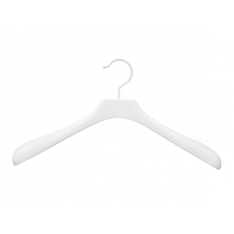 10 Mini hanger white finish wood coated 42 cm : Cintres magasin