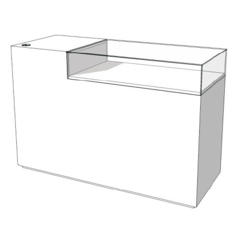 Image 4 : White counter with glass display ...