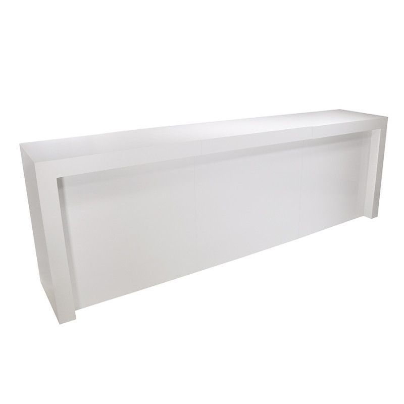 Modern counter white wood for store 3 meters : Comptoirs shopping