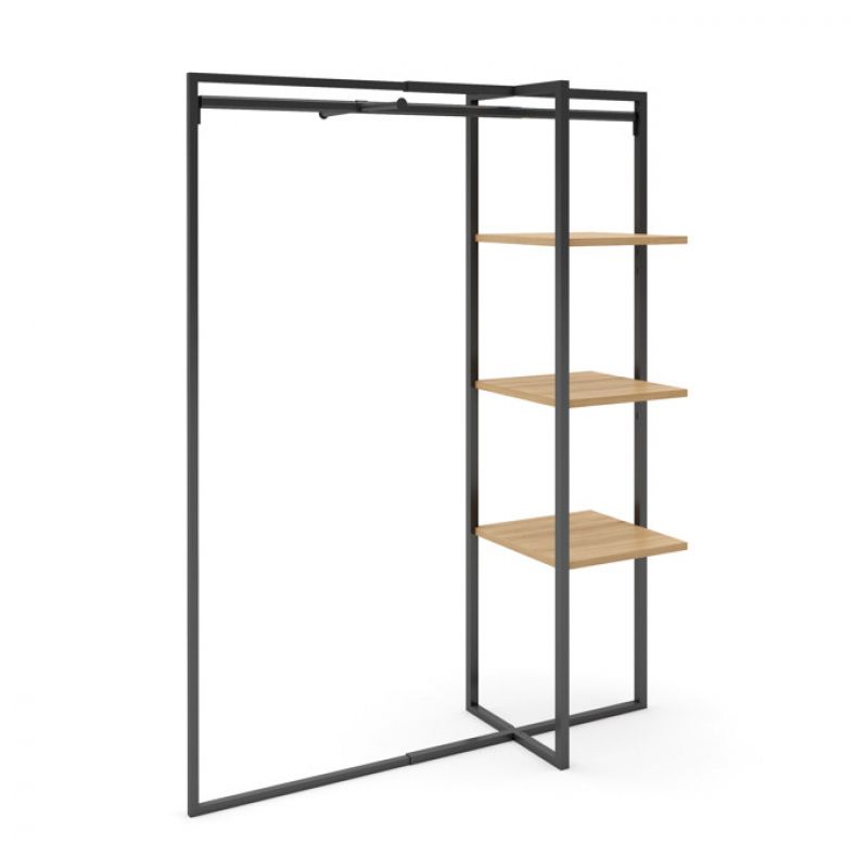 Modular clothes rack, black : Portants shopping