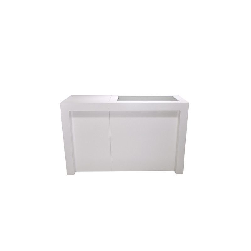 Image 1 : Modular counter glossy white - 160x100x60cm ...