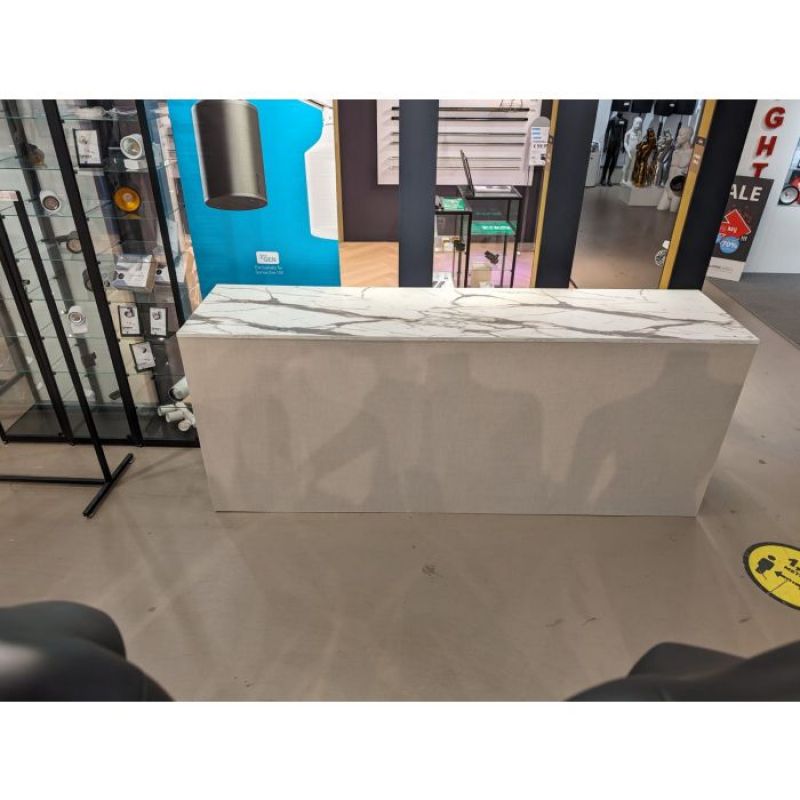 Mostrador Classic 250cm marfil con acabado jaspeado : Comptoirs shopping