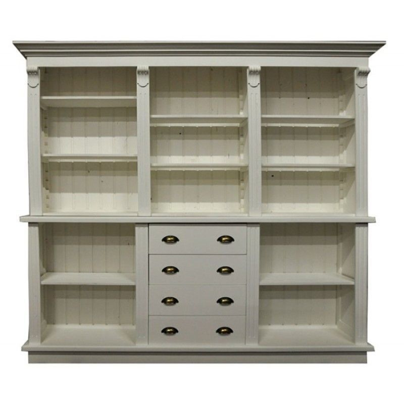 Mostrador de 250 cm de ancho con armario con cajones