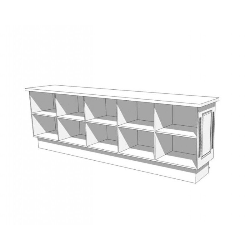 Image 1 : Mostrador clasico de madera blanca ...