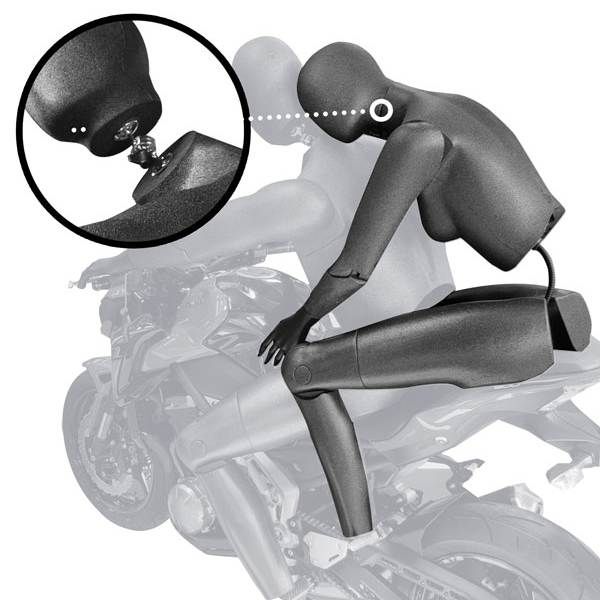 Motorcycle flexible female mannequin : Mannequins vitrine