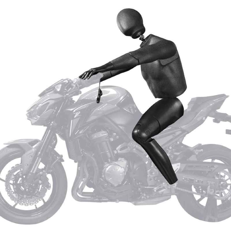 Image 1 : Vollbewegliche Schaufensterpuppen in Motorradstellung.
