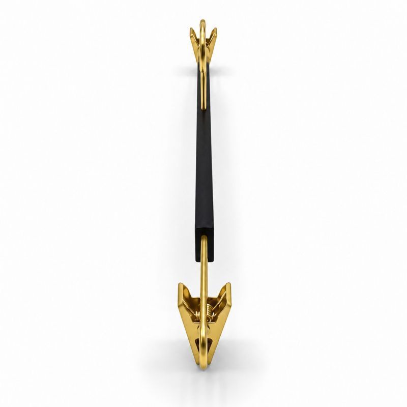 Image 3 : 10 black beechwood hangers, gold ...