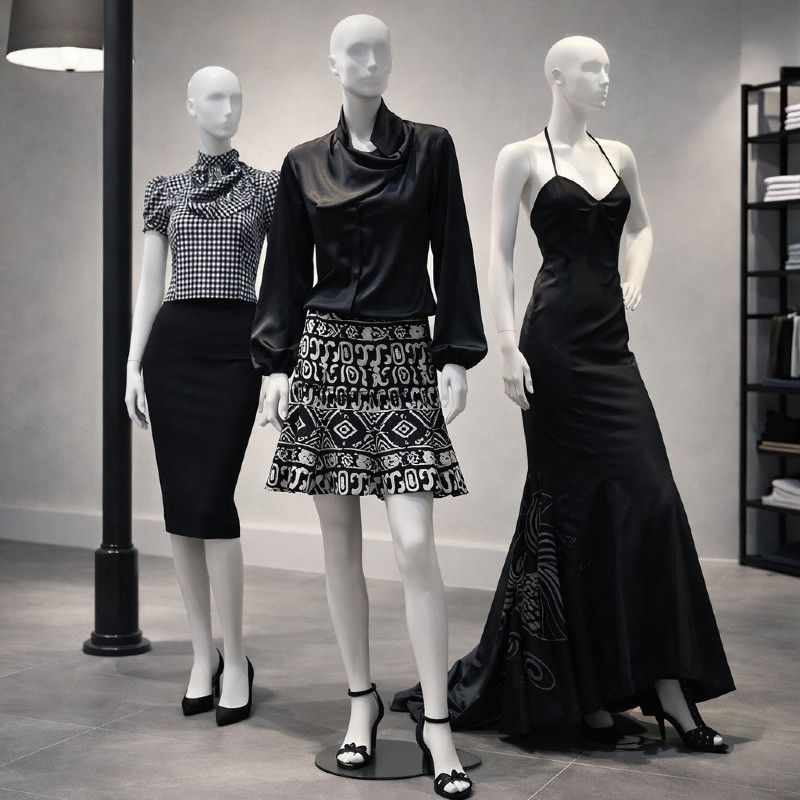 Pack x3 mannequins femme abstraite : Mannequins vitrine