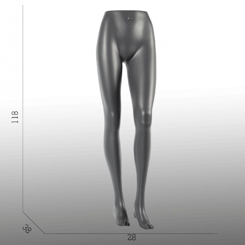 Pair of female leg mannequin gray : Mannequins vitrine