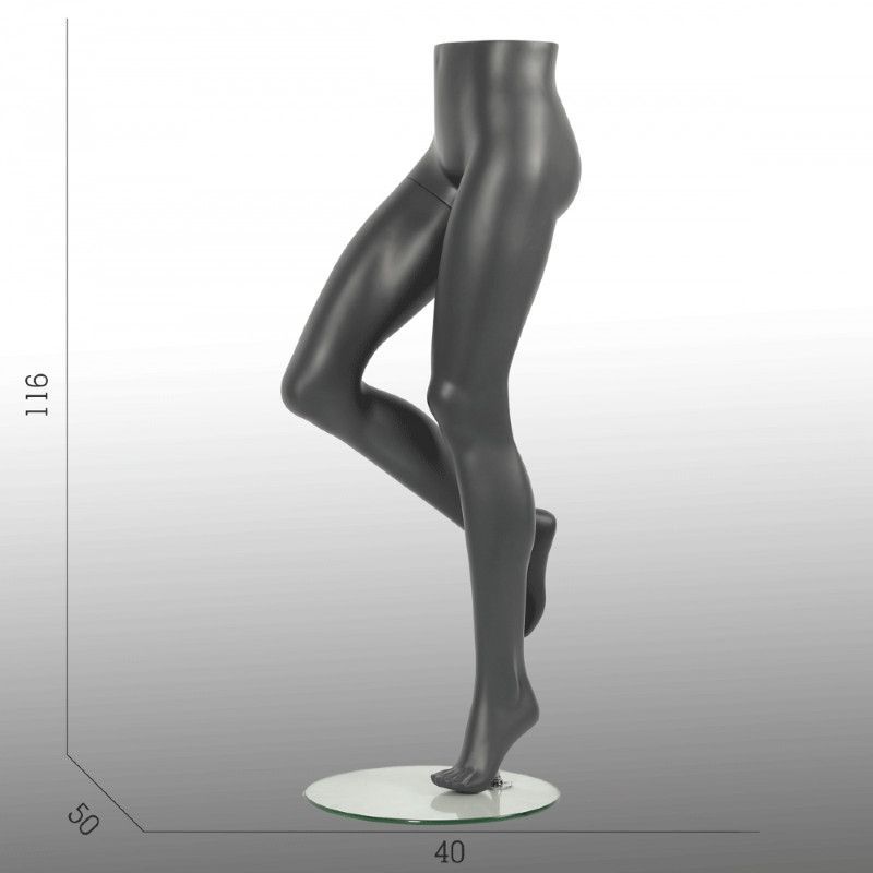Paire de jambes gris mannequin femme &eacute;l&eacute;gante : Mannequins vitrine