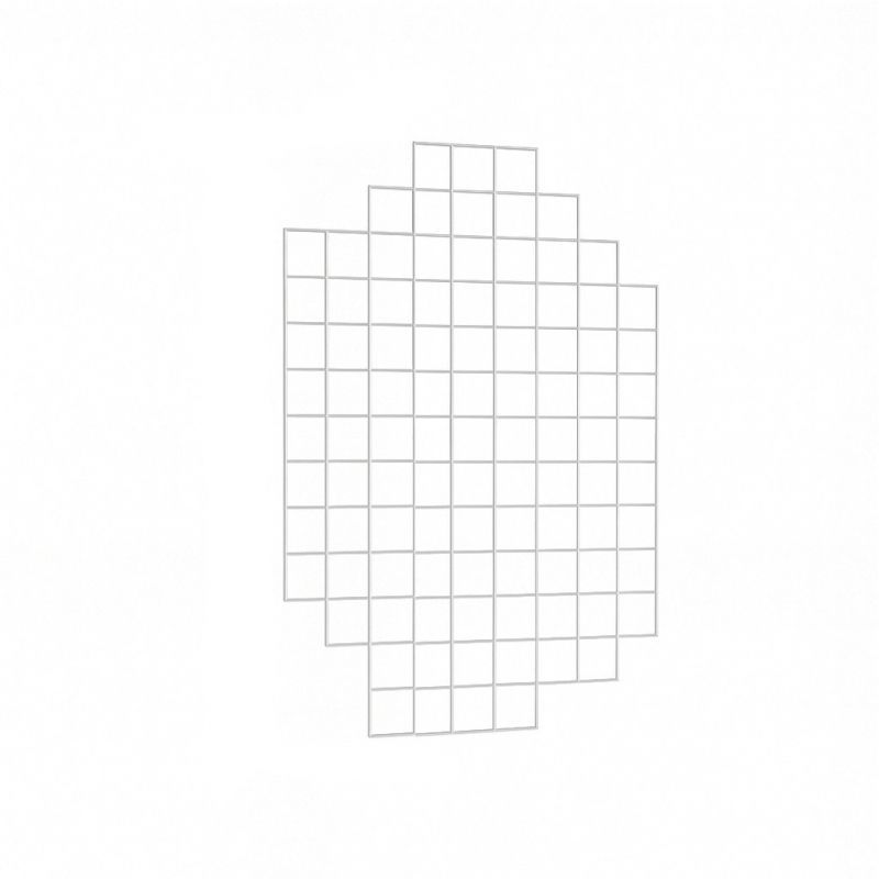 Panneau Pr&eacute;sentoir grillag&eacute;  1400 x 900 mm  Blanc : Mobilier shopping