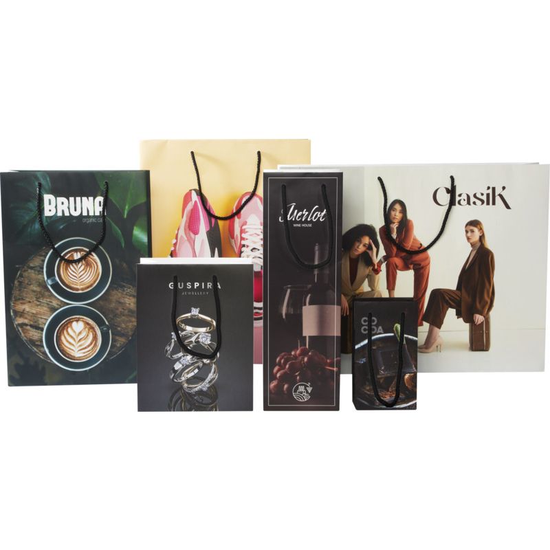 Image 7 : Paper bag 170g, plastic handles ...