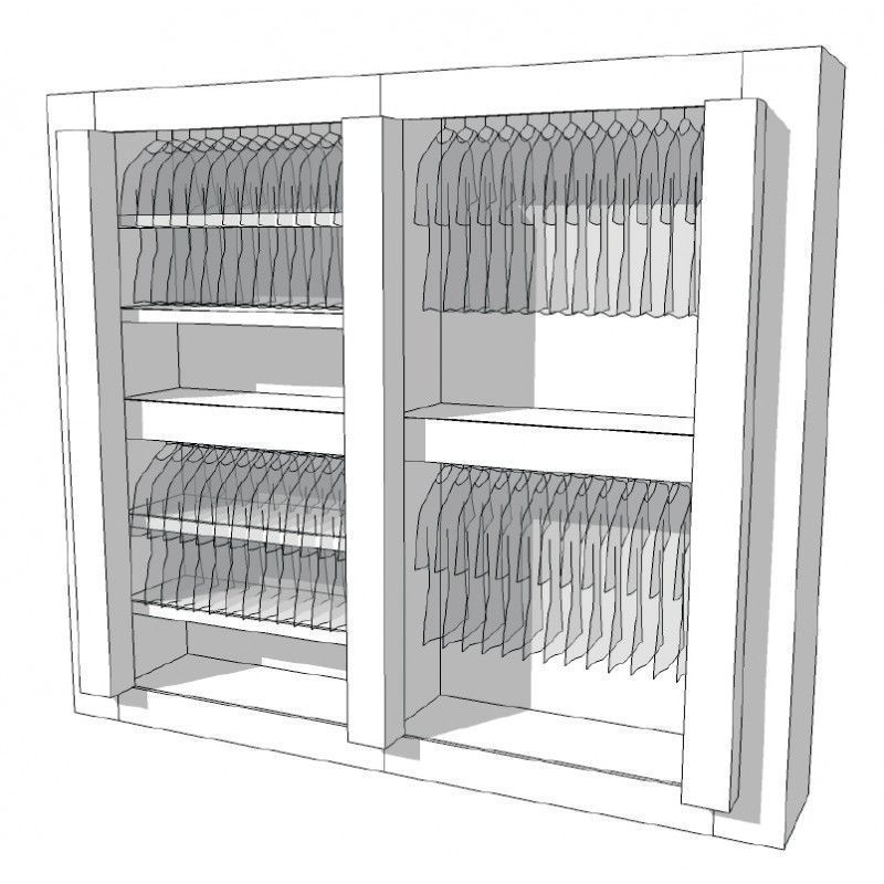 Image 3 : Belle armoire ouverte blanche et ...
