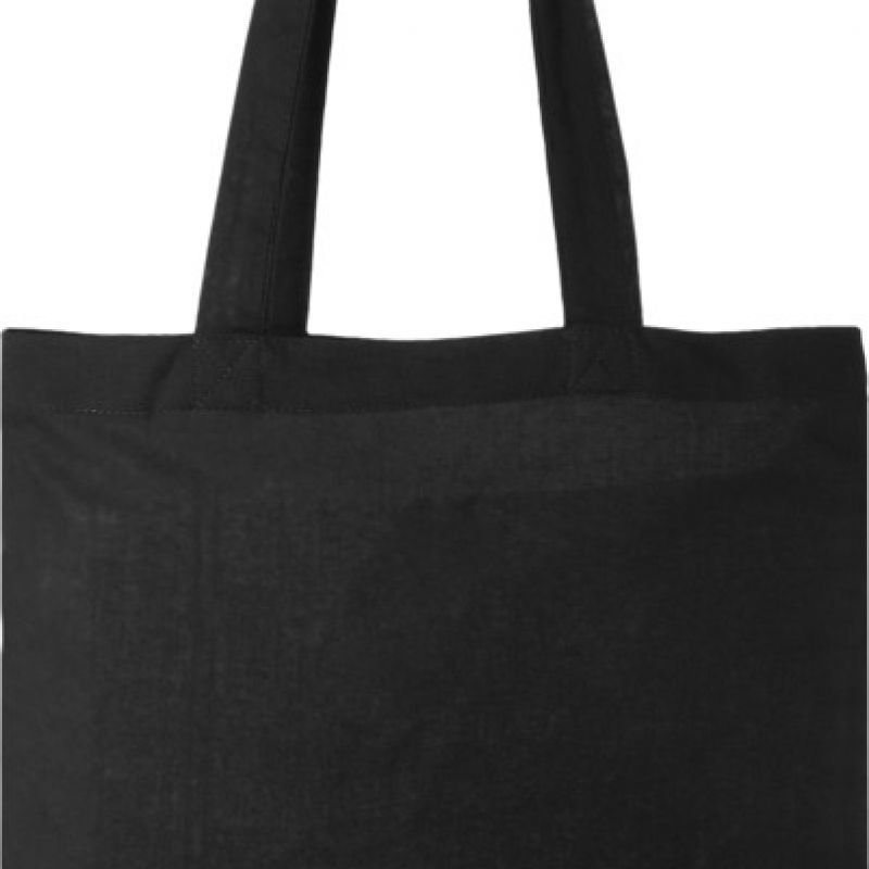 Image 2 : Natural cotton bags in black ...