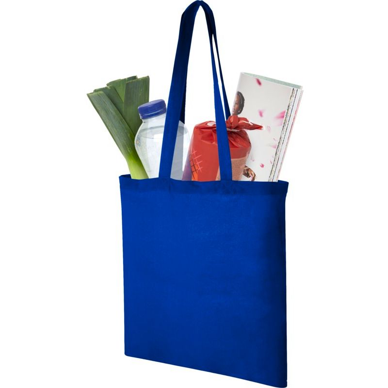 Image 3 : Personalised blue cotton bags - 140gr ...