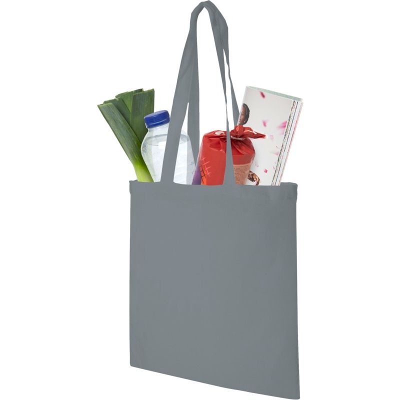 Image 3 : Personalised grey cotton bags - 140gr ...