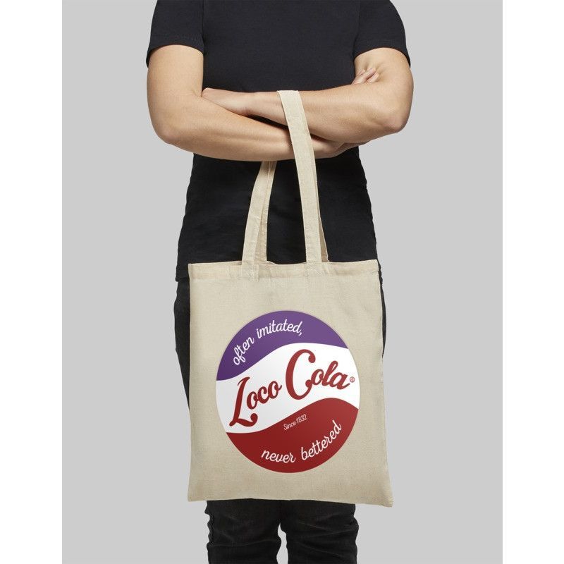 Personalised orange cotton bags 140gr 38x42cm