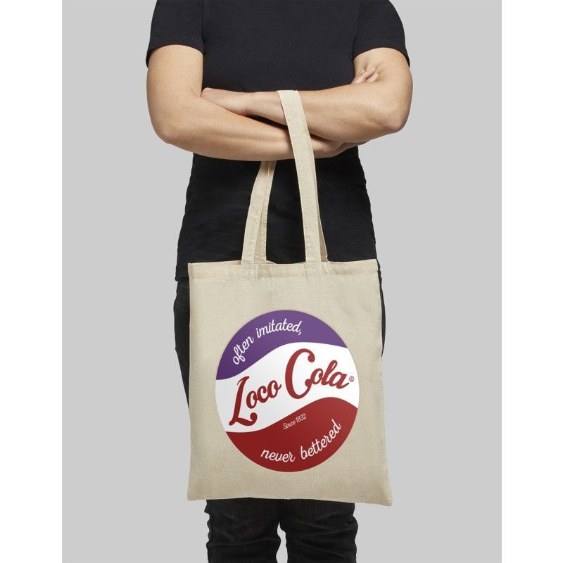 Image 5 : Personalised purple natural cotton bags ...