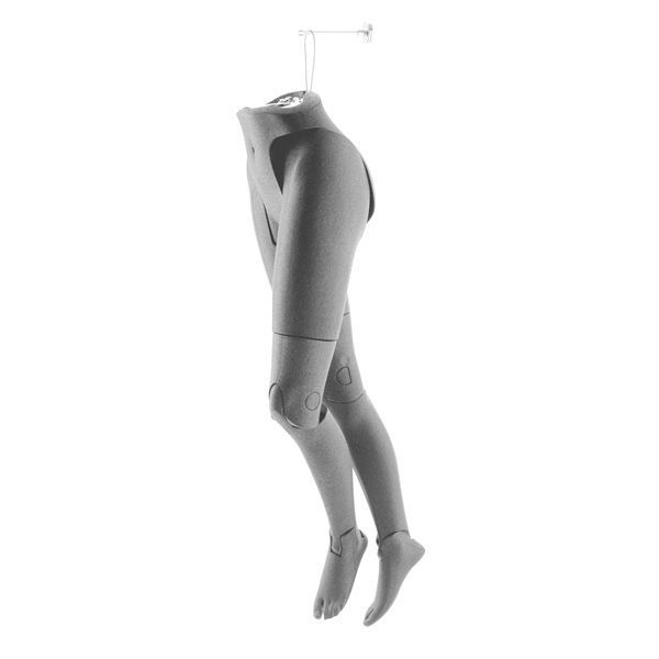 Piernas flexibles de maniqui senora gris a colgar : Mannequins vitrine
