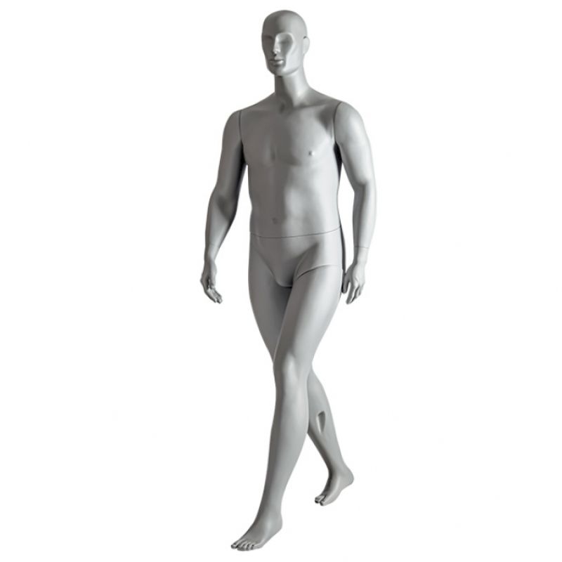 Image 2 : Plus size male mannequin gray ...