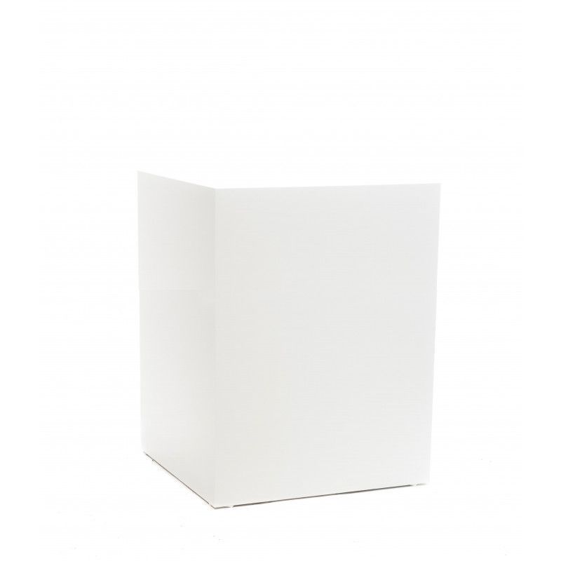 Podium blanc brillant 50 x 50 x 75 cm : Mobilier shopping