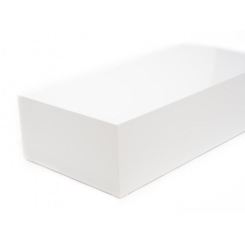 Podium blanc glossy 100 x 50 x 25cm : Mobilier shopping