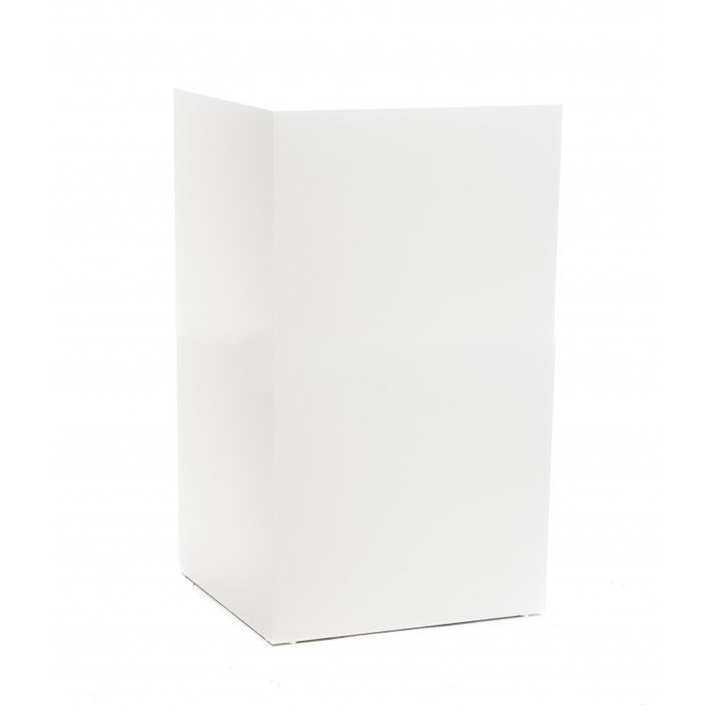 Podium couleur blanc brillant 50 x 50 x 100 cm : Mobilier shopping