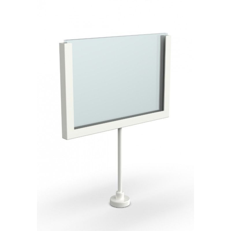 Porta cartel magn&eacute;tico A6 blanco : Presentoirs shopping