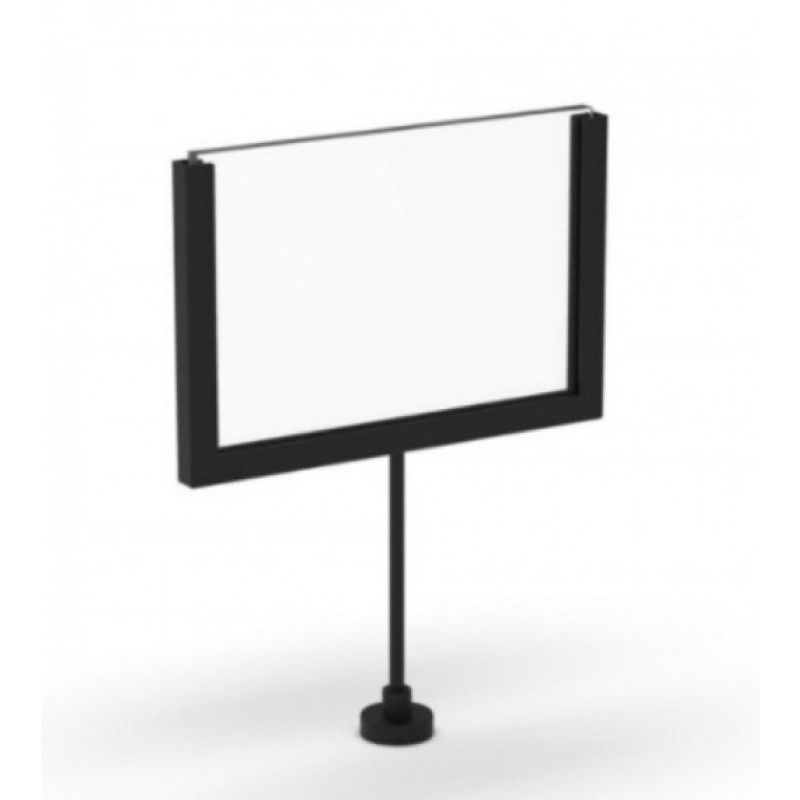 Portacarteles A6 negro : Signalétique