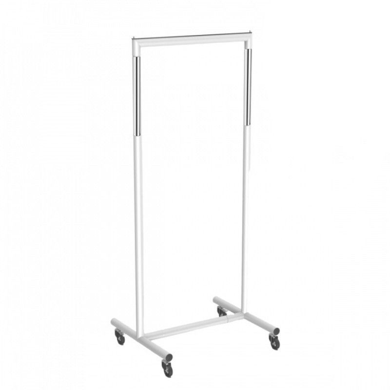 Portant magasin H195 x L60 cm blanc : Portants shopping