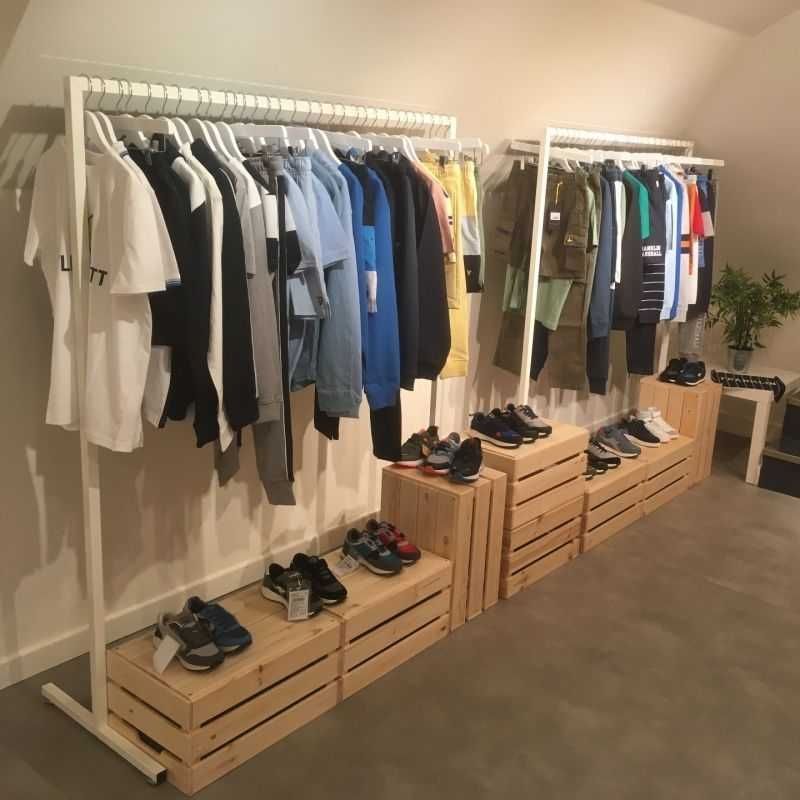 Image 3 : Portants blanc pour magasin 
Poids ...