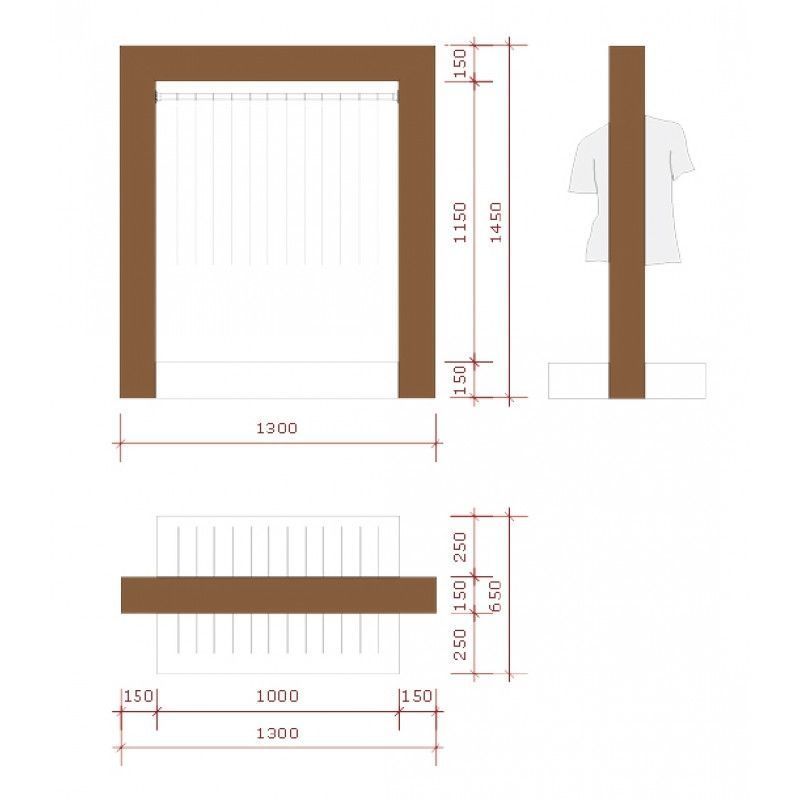 Image 1 : Penderie professionelle pour magasin, Largeur ...