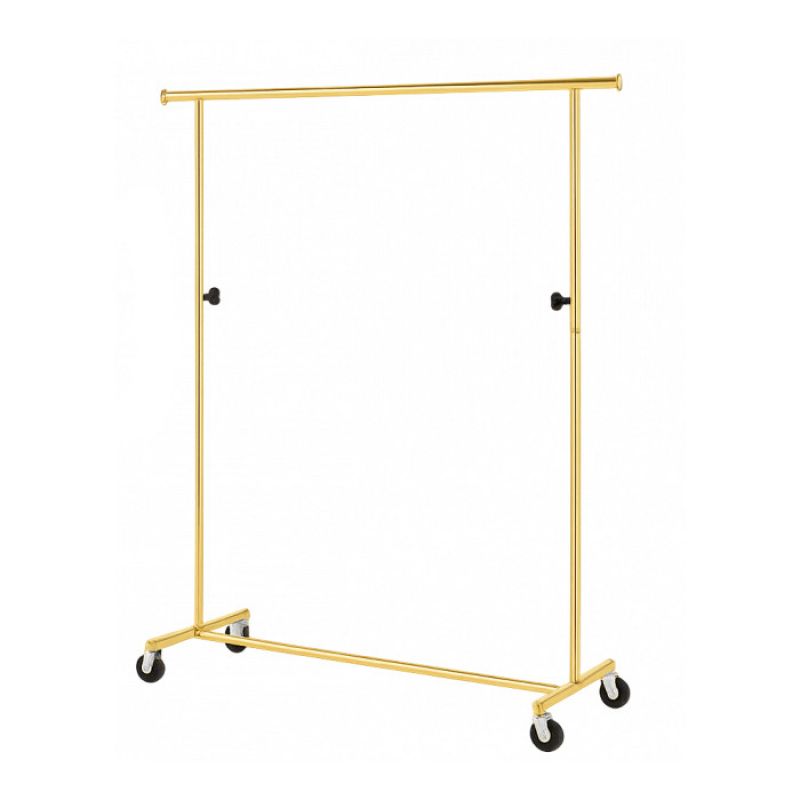Portant pliable dor&eacute; luxe 150 &agrave; 220 cm r&eacute;glable : Portants shopping
