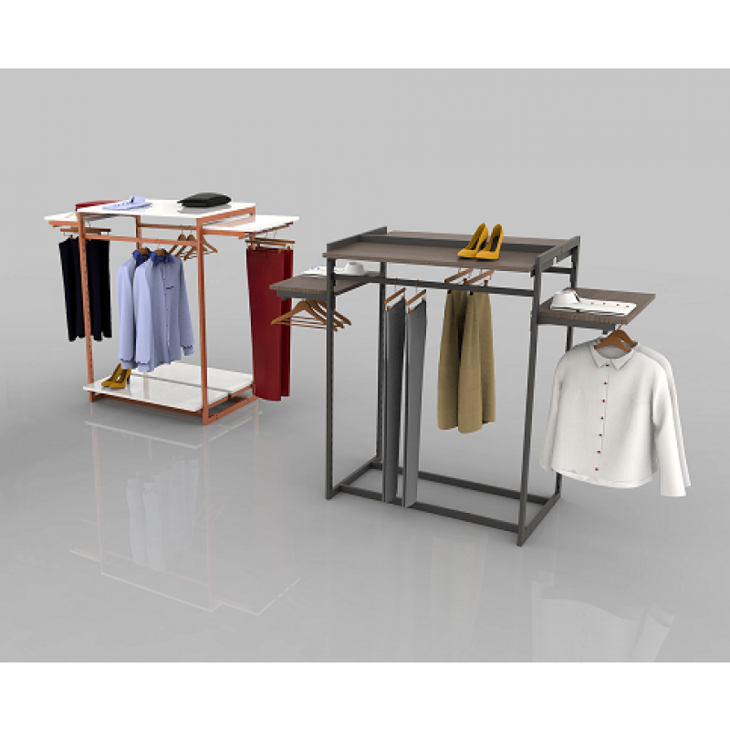 Portant à vêtement, présentoirs à vêtement en acier de style industriel -  Livraison gratuite - Assemblage Direct