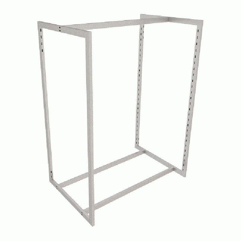 Portant v&ecirc;tement m&eacute;tal chrom&eacute; H 140 X 105 X 65 CM : Portants shopping