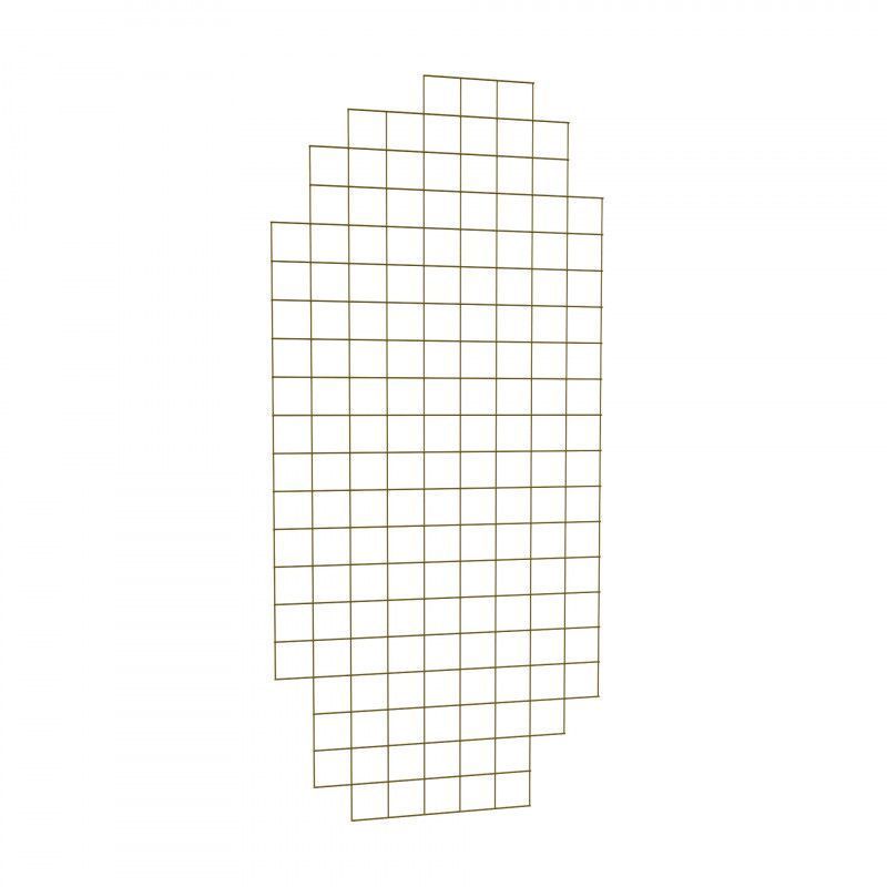 Pr&eacute;sentoir grillag&eacute; dor&eacute; 2000 x 900 mm : Mobilier shopping