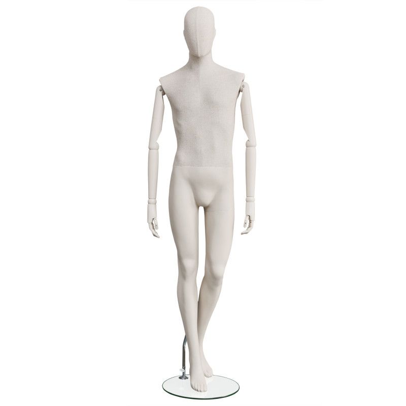 Pr&eacute;sentoir mannequin homme en position de marche : Mannequins vitrine