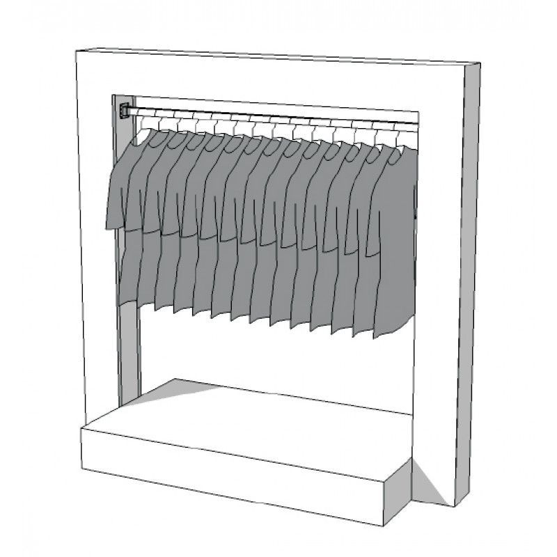 Image 3 : Wardrobe for clothes, fixed with ...