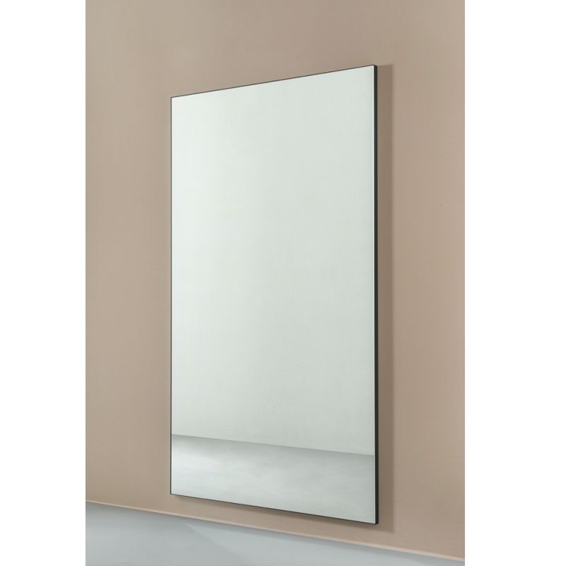 Professional black wall mirror 200x100 cm : Mobilier shopping